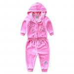 Vasts&uuml;ndinu t&uuml;drukute imikute riided Veluur talvekevadel pikkade varrukatega p&uuml;kste komplekt m&uuml;tsin&ouml;&ouml;pidega tikitud lasteriided 68 roosa