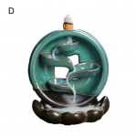 Spetsiaalne tagasivoolu suitsutusp&otilde;leti Lotus Leaf Design keraamiline Keskkonnas&otilde;bralik D