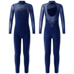 Lastele T&uuml;drukutele V&otilde;imlemistrikood, Treening, Tantsukombe, Pikkade Varrukatega Rhinestone Decor Uisu Body 9-10 Years