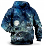 Loomade kapuutsiga dressipluus Meeste kapuuts, Wolf Graafiline T-s&auml;rk 3D-printeriga pullover Suurem&otilde;&otilde;tmeline meeste r&otilde;ivad Topid Meeste S&uuml;gises t&auml;navar&otilde;ivad 6XL