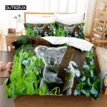 Armas Koala voodipesukomplekt Tekikottide komplekt 3D voodipesu Digitr&uuml;kiga voodipesu Queen-suurusega voodipesukomplekt Moekujundus Puhast puuvillast kolmeosaline komplekt 140x200cm 3pcs