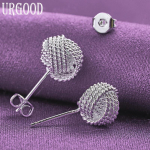 925 Sterling Silver Charm kootud k&otilde;rvar&otilde;ngad Mood Ehted 0.90*0.90cm