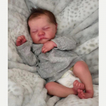 Elutruu 49 cm Levi Reborn Baby Doll 3D maalitud nahaga vasts&uuml;ndinud nukk 19-tolline realistlik implanteeritud juustega beebinukk m&auml;nguasi t&uuml;drukule ja poisile s&uuml;nnip&auml;evaks j&otilde;ulukink 19 Inch cloth body hall