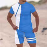 Meeste T-s&auml;rgid, kost&uuml;&uuml;mid, dressid, T-s&auml;rkide komplekt, v&auml;rviline plokk v&auml;litingimustes, l&uuml;hikeste varrukatega 2-osaline riietus, r&otilde;ivad, sport, mood vabaaja XL