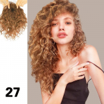 LISI HAIR s&uuml;nteetilised must pruunid lokkis juuksekarva &uuml;laosa klambris juuksepikendused asenduskinnitus juuksel&otilde;ik Kata juuksejuuks 25cm