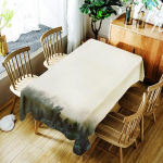 &Ouml;&ouml;kulli mustriga laudlina loomingulise iseloomuga roheline leht ja lind pol&uuml;ester Mugav veekindel laudlina kate koju 40 X 40CM