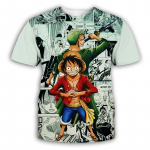 Anime One Piece Luffy Fashion Lapsed Poiss T&uuml;druk Laste T-s&auml;rk 3D Suvine vabaaja Mehed Naiste Multifilm Naljakas T-s&auml;rk T-s&auml;rk T-s&auml;rk S