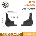 Auto poriklapid Skoda Karoq 2017 2018 jaoks eesmise tagumise porilaua porikaitseklapi pritsmeklapid porilaudade tarvikud black