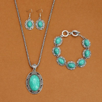 Boheemlaslik vintage stiilis t&uuml;rkiissinine kaelakee teemant &uuml;mmargune kaelakee k&auml;ev&otilde;ru k&otilde;rvar&otilde;ngaste komplekt ehete komplekt