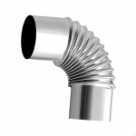 1 90-kraadine suitsutoru p&otilde;lve toru korstna vooder, painutatud roostevabast terasest mitme ahjuga gaasik&uuml;tteseade 70mm