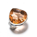 Natural Morganite Gemstone Handmade 925 Sterling Silver Jewelry Ring Size 8 n0g44