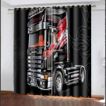 3D veoautole prinditud pimendavad kardinad autoprintimise aknakardin elutoa jaoks magamistoa kardinad 183x214cm kohandatud W90xH220(CM)x2PCS-Grommet Top
