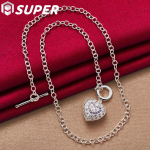 925 Sterling h&otilde;bedane s&uuml;damekujuline AAA tsirkoonist ripats kaelakee naiste pulmapeo moe ehetele 45cm