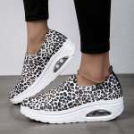 TUINANLE Naiste tossud Leopardtr&uuml;kiga paksu tallaga vabaajajalatsid Naiste pehmendusega spordijalatsid 39 leopard