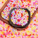 500g 6mm želeev&auml;rvi Ehted Aksessuaarid k&auml;sit&ouml;&ouml;ks Akr&uuml;&uuml;lhelmed DIY Leiud Ehete helmed Moep&auml;rlite loomine mitmev&auml;rviline