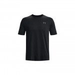 Under Armour Monokroomne &Uuml;mmarguse Kaelusega Hingav Sportlik Kitsas Sirge L&uuml;hikeste Varrukatega T-s&auml;rk Meeste Topid Must 1370951-001 M