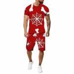 Crown K Print Meeste T-s&auml;rgi L&uuml;hikesed p&uuml;ksid Komplekt Suvine &scaron;ikk vabaajar&otilde;ivad Kaheosalised Moodsad l&uuml;hikeste varrukatega l&uuml;hikesed p&uuml;ksid meestele M