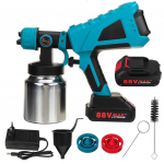 1000 ml alumiiniummahuti juhtmeta pihustusp&uuml;stolid 88VF elektriline v&auml;rvipihusti, suure v&otilde;imsusega 3 otsikuga voolu reguleerimine 1*Battery