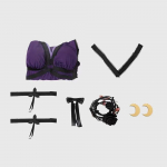 Final Fantasy VII Remake Tifa Lockhart Cosplay Kost&uuml;&uuml;m T&auml;iskasvanud Naistele Peo Sinine Kleit Komplekt Halloweeni Karnevali &Uuml;likond L