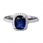 Stiilne ruudukujuline kunstkivist v&auml;&auml;riskivist kivist inkrusteeritud s&otilde;rmus kihlamiseks US 7 lilla