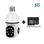1080P nutikas WiFi sisekaamera 2,4G ja 5G WiFi juhtmeta IP PTZ-seirekaamera, 360&deg; p&ouml;&ouml;ramine automaatse j&auml;lgimise &ouml;&ouml;n&auml;gemine kahesuunaline k&otilde;ne CCTV IR kaamera 2.4G&5G+32G Card