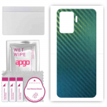 apgo Protective Skin Sticker for the back compatible with Oppo Reno 5 Lite, Wrap Film, Foil, Vinyl - Pattern Carbon Chameleon CAKA1