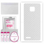 apgo Protective Skin Sticker for the back compatible with Ulefone Note 7, Wrap Film, Foil, Vinyl - Pattern Transparent Carbon
