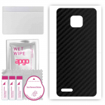 apgo Protective Skin Sticker for the back compatible with Ulefone Note 7T, Wrap Film, Foil, Vinyl - Pattern Carbon Black