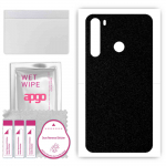 apgo Protective Skin Sticker for the back compatible with HTC Desire 20 Pro, Wrap Film, Foil, Vinyl - Pattern Matte Black