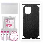 apgo Protective Skin Sticker for the back+sides compatible with Realme 8, Full Wrap Film, Foil, Vinyl - Pattern Black Honeycomb