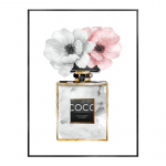 Mood Parf&uuml;&uuml;m Naine Plakat Roosa lill Seksikas huulemeik Dekoratiivmaalid L&otilde;uend Seinapildid T&uuml;drukute Tuba Kodukaunistus Moodne 30x40cm No Framed