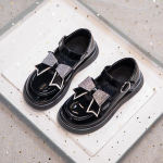 Kevadised Uued lastejalatsid T&uuml;drukute Printsessikingad Glitter Lastele Beebi Tantsukingad Vabaaja v&auml;ikelaste T&uuml;drukute sandaalid 37 must