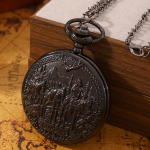 1 tk Steampunk mustast kvartsist taskukell, vana l&auml;&auml;nekauboi disainimuster, peen s&uuml;nnip&auml;evakingituste kollektsioon abikaasapoistele