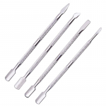 4 tk k&uuml;&uuml;nenaha l&uuml;kkaja Kahe otsaga roostevabast terasest surnud naha eemaldaja manik&uuml;&uuml;ri hooldust&ouml;&ouml;riistade komplekt Nail Art 4pcs