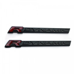 R DYNAMIC Baari Embleem Range Rover VELAR Sport Edition Autokujundus Poritiiva Logo Alumine K&uuml;ljeuks Must H&otilde;bedane Dekoratsioonikleebis Black-2pcs