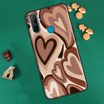 Pruunid lillad s&uuml;damete keerismustriga &uuml;mbrised OnePlus 9R 8T Nord2 9 10 Pro telefonidele, OPPO Realme 9i 8i 8 Pro GT Neo 2 GT Master Cover telefonile Realme GT(Neo)