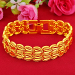 Kullav&auml;rvi uus mood meeste k&auml;ekella kett Ehted, ruudu pandlaga laia v&auml;ljaande k&auml;ev&otilde;ru 21cm kuld