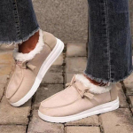 Kutt Jalan&otilde;ud Naistele Wendy Mugavad Lamedad Slip-On Mujer Zapatillas Talvised Soojad Pl&uuml;&uuml;sist Vulkaniseeritud Tennised Karusnahast Mokassiinid Kingad Naiste 38 beež