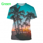 Suvised meeste palmipuu mustriga 3D-prinditud l&uuml;hikeste varrukatega vabaaja mood Hawaii stiilis t&auml;navar&otilde;ivad T-s&auml;rgid 6XL