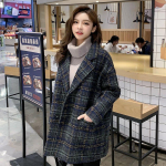 Allap&ouml;&ouml;ratav krae Villane Vintage Vabaaja Mood S&uuml;gis Naiste Mood Ruuduline &Uuml;ler&otilde;ivas Kaherealine Pluss Suurus M