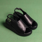 2024. aasta suve platvormiga sandaalid naiste k&otilde;rgust t&otilde;stvad moodsad lahtise varbaga kalasuu kingad pehmest nahast pandlaga kontsad 37