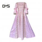 Naiste esinemiskleit lavaesitlus Retro kuninglikus stiilis pitsist vibu kaunistus, kelluke varrukas, lapiline A-line Halloweeni peo karnevali &otilde;htukleit S hall