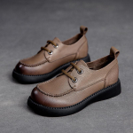 Johnature Ehtsast nahast retro &uuml;mmarguse n&ouml;&ouml;riga vabaajajalatsid, mitmek&uuml;lgsed, pehme tallaga hingavad naiste kingad 38 khaki