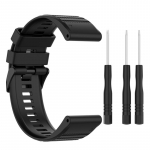 Kellarihma vahetus, silikoonrihmad, kellarihm, mis &uuml;hildub seadmega Garmin Forerunner955 Instinct Fenix7 26mm must