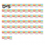 50 lehte eemaldatavad veekindlad kodused kolimiskastid, v&auml;rvikoodiga haprad rasked toorikud kleebised Sets