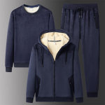 S&uuml;gistalvine Meeste dressi&uuml;likond 3-osaline komplekt Kapuutsid dressip&uuml;ksid dressip&uuml;ksid dressipluusid p&uuml;ksid lambaliha ka&scaron;miir&uuml;likond meeste r&otilde;ivad L