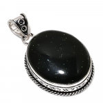 Black Onyx Gemstone Handmade 925 Sterling Silver Jewelry Pendant 2.09 y7z05
