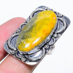 Bumblebee Jasper Gemstone 925 Sterling Silver Jewelry Ring Size 8.5 m9l53