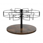 40 untsi trumli tassihoidja korraldaja koos p&ouml;&ouml;ratava disainiga 6 r&otilde;ngaga tassiriiul k&ouml;&ouml;gi hoiustamiseks ja kaunistuseks s&uuml;sinikterasest alusaluse alus hall