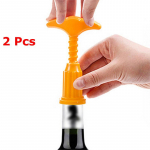 2 tk/komplekt Creative Multifunktsionaalne ABS roostevabast terasest veinipudeliavaja Kollane minikorgitseriga vein 1 Pc